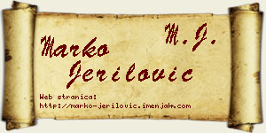 Marko Jerilović vizit kartica